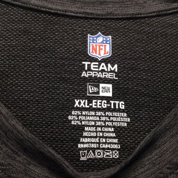 NFL Team Apparel Carolina Panthers Shirt Men's Size XXL Combine Training Active - Picture 2 of 10